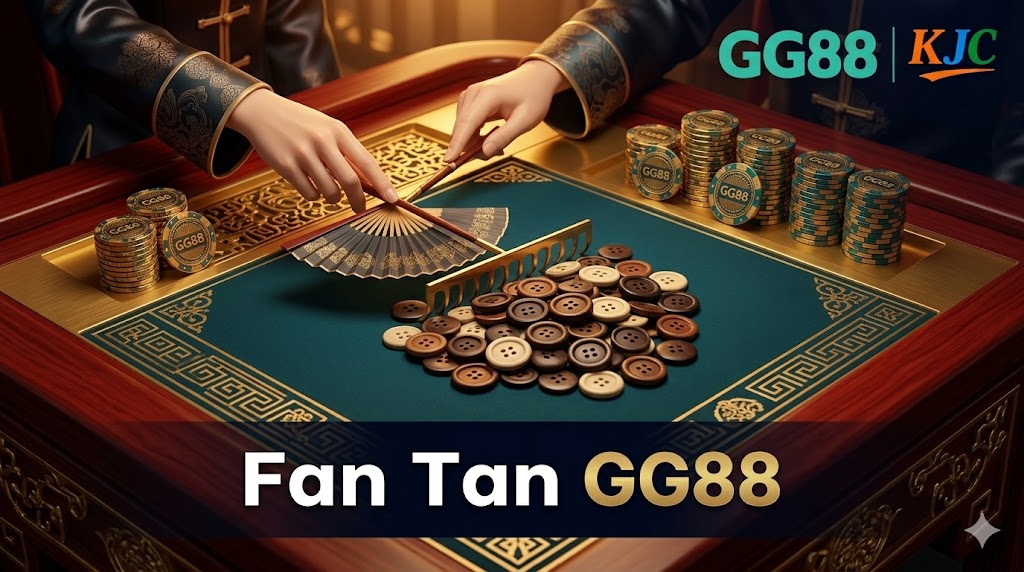 Dealer đang chia hạt nút trong game Fan Tan truyền thống tại GG88
