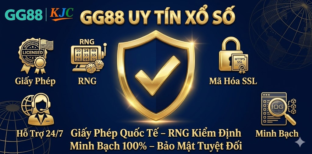 Xổ số GG88 uy tín – giấy phép quốc tế, RNG kiểm định, bảo mật SSL 2026